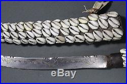 Antique rare kabyle algerian flyssa (flissa) dagger with cauris 19th century