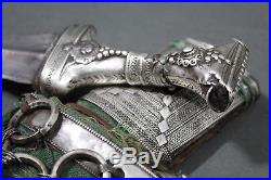 Antique silver Arabian jambiya (kanjar) Arabian peninsula, 19th century