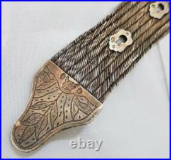 Antique silver ottoman turkish buckle belt trabzon hasir