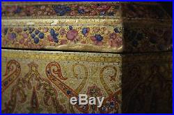 Antique very fine Indian Islamic 19th century Kashmiri gilt box