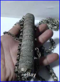 Antique yemeni Handmade yemen Bedouin high grade silver, necklace 161 gram