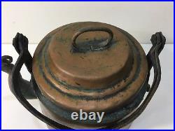 Antiques Middle East Copper Tea Kettle, 10 Tall including Handle, 10 Widest