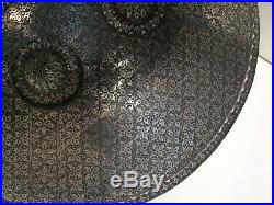 Antque Indo-Persian Steel Silver Inlaid Shield
