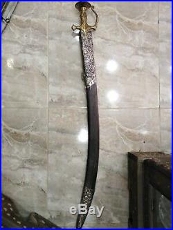 Arabic Antique Islamic Sword Silver Steel Dagger Arab Gold 18th Ottoman Vintage