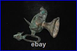 Authentic Ancient Great Seljuk Period Islamic Bronze Lamp Circa 11th Century AD