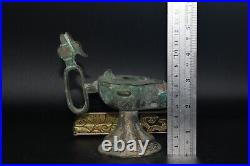 Authentic Ancient Great Seljuk Period Islamic Bronze Lamp Circa 11th Century AD