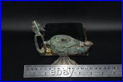 Authentic Ancient Great Seljuk Period Islamic Bronze Lamp Circa 11th Century AD