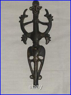 Authentic Luristan Cast Bronze Master Of Animals Ancient Iron Age 1000-600 Bc