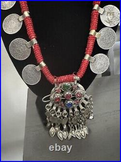 Authentic Vintage Middle Eastern Coin Pendant Necklace