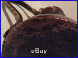 BIG VERY RARE Antique copper Bedouin Saudi Dallah Coffee Pot islamic art 42,5cm