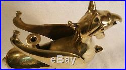 BRONZE GRIFFIN OIL LAMP Original Ancient Persian Islamic Antique Polished