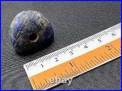 Bactria King Intaglio Stamp Bead, lapis Lazuli Signet Merchandise Seal Bead