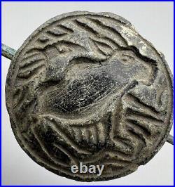 Bactrian Chloride Stone Seal, double Side Carved Pegasus Bull Intaglio Amulet