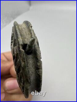 Bactrian Chloride Stone Seal, double Side Carved Pegasus Bull Intaglio Amulet