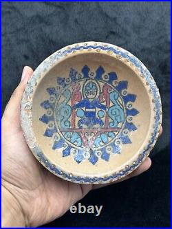 Beautiful Ancient Genuine Intact Islamic Kashan Ceramic Bowl 13th century AD