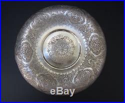 Beautiful Handchased Persian Tazza -Stamped 84 Silver - 21 ozt = 857 gr