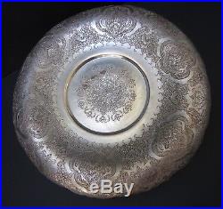 Beautiful Handchased Persian Tazza -Stamped 84 Silver - 21 ozt = 857 gr