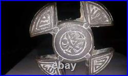 Beautiful Islamic Ottoman Arabic Mamluk Revival Silver Inlay Key Of Kaaba