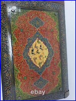 Beautiful Middle Eastern Lacquer Paper Mache Photo Album. Vintage