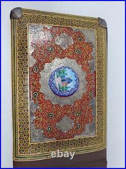 Beautiful Middle Eastern Lacquer Paper Mache Photo Album. Vintage