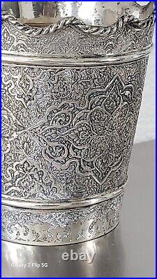 Beautiful Middle Eastern Solid Silver Medium Ice Bucket By Zoofan