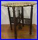 Beautiful Vintage Middle Eastern Brass Table with Wooden Stand -Diameter