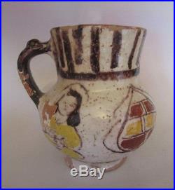 Beautiful antique Islamic glazed ceramic jug
