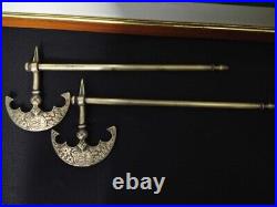 Brass Axe 2 Pcs Ornamental, Ottoman Turkish Antique Style Wall Home Office Decor