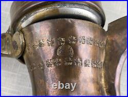 Brass Islamic Bedouin Dallah Coffee Pot Pitcher, Hand Chased/Tooled Designs 11