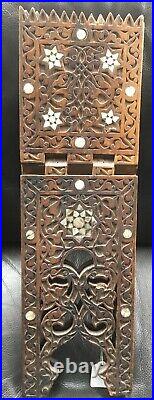 C18th/19th Islamic Syrian Damascus mother of pearl inlaid Quran Stand koran