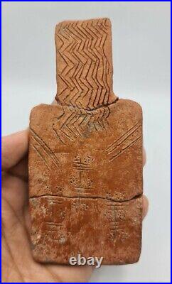 Circa 2000-1800 Bc Cypriot Terracotta Plank-shaped Figurine Qualty+++