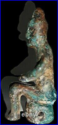 Circa 3000 Bc Near Eastern Luristan Bronze Figur Beautiful Parina Musume Quality