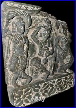 Circa Near Eastern Gandhara Stone Plaque Scene On Going Large Size+ H27cm, L25cm