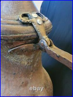 Coffee Maker Pot Brass Dallah Middle Eastern Arab Islamic Oman Persian Antique