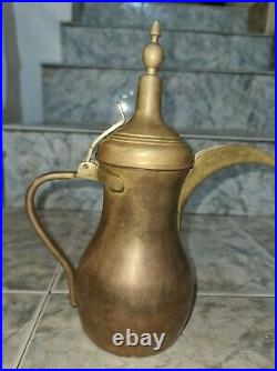 Coffee Maker Tea Pot Rslan Dallah Original Copper Antique Middle Eastern Stamped