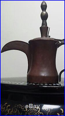 Dallah. Arabic coffee pot Islamic antique 2 pice dallah
