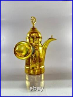 Dallah Islamic Vintage Brass Arabic Coffee Syria Design Handmade Copper Carved