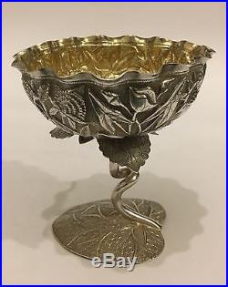 Exquisite Quality Repousse Chased Persian Islamic Indian Kashmir Silver Bowl