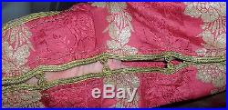 Early 19th Century Turkish Ottoman Empire Rose Pink Gold Metal Brocade Coat Robe