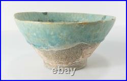 Early Antique Kashan Nishapur Turquoise Blue Glazed Persian Bowl Middle Eastern