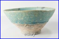 Early Antique Kashan Nishapur Turquoise Blue Glazed Persian Bowl Middle Eastern