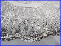 Exotic Tray Middle Eastern Stylish Serving Platter Egyptian 900 Silver