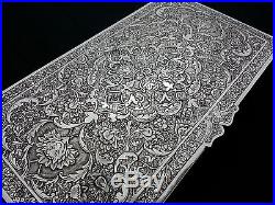 Extremely Fine Antique Persian Islamic Solid Silver Hallmarked Box 311g by Rabei