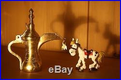Extremely rare ornaments Antique Dallah Coffee Pot Middle East Bedouin Brass No3