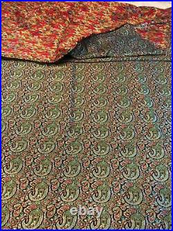 FAB! Antique Persian Handwoven Silk Termeh Multicolor Paisley Tapestry
