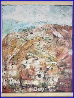 FATEH AL MOUDARRES Middle Eastern Modern Art painting antique Syria 1966