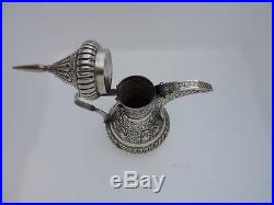 Finest Old Solid Sterling Silver Dallah Coffee Tea Pot Islamic Oman Indian Kuch