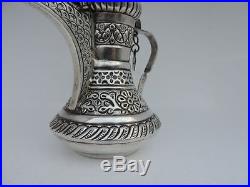 Finest Old Solid Sterling Silver Dallah Coffee Tea Pot Islamic Oman Indian Kuch