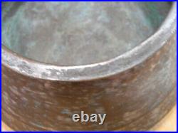 Fantastic Antique Middle Eastern Hand Hammered Tinned Copper Dig Cooking Pot