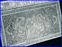 Fascinating pershian Solid Silver Middle Eastern Vanity Box